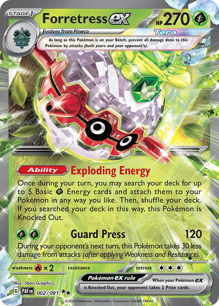 Forretress ex (PAF #002) Pokemon Card