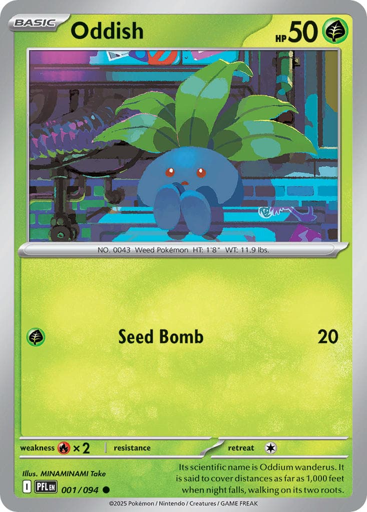 Oddish (PFL #001) Pokemon Card