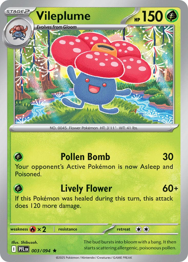 Vileplume (PFL #003) Pokemon Card