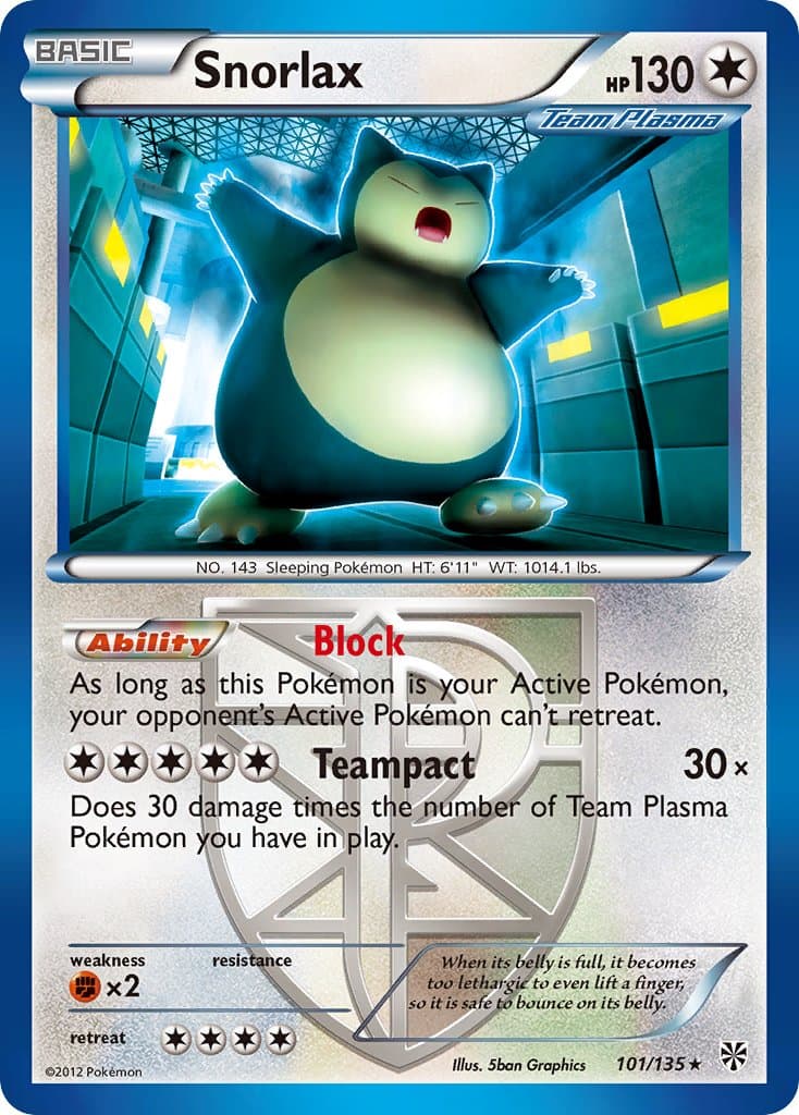 Snorlax (PLS #101) Pokemon Card