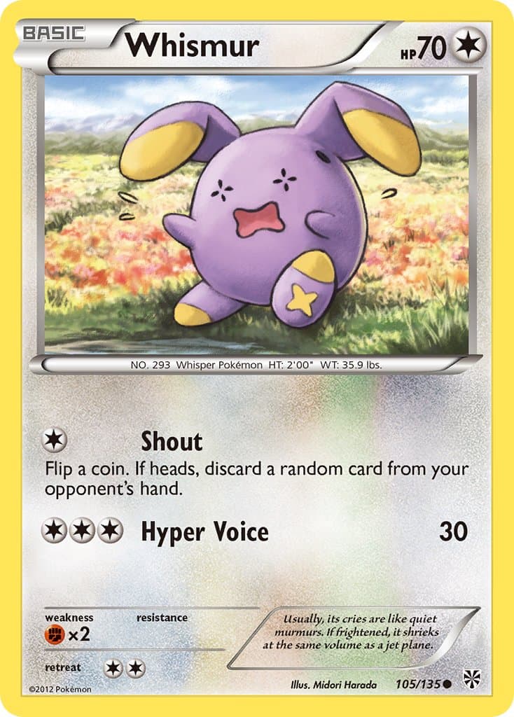 Whismur (PLS #105) Pokemon Card