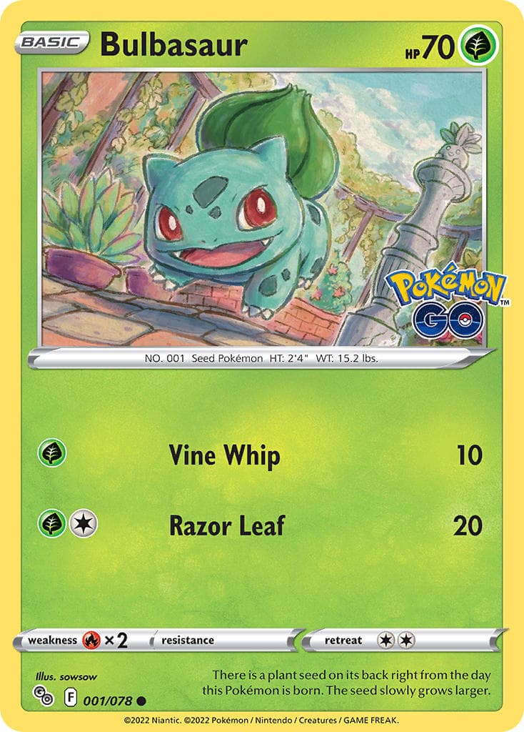 Bulbasaur (PGO #001) Pokemon Card