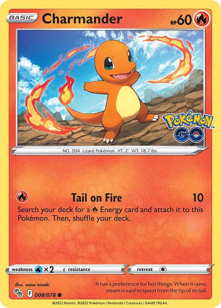 Charmander (PGO #008) Pokemon Card