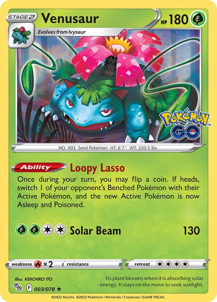 Venusaur (PGO #003) Pokemon Card