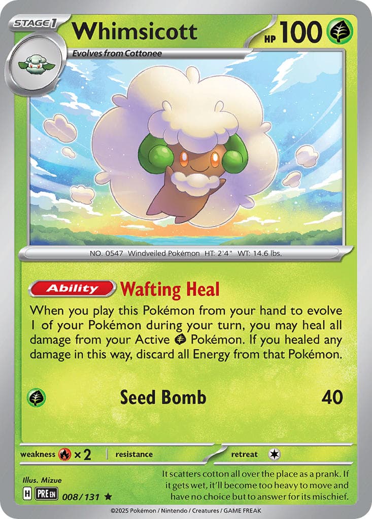 Whimsicott (PRE #008) Pokemon Card