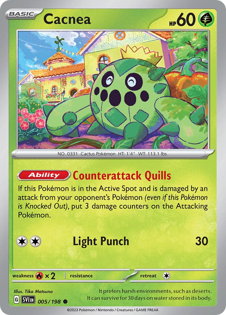 Cacnea (SVI #005) Pokemon Card