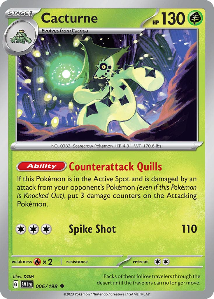 Cacturne (SVI #006) Pokemon Card