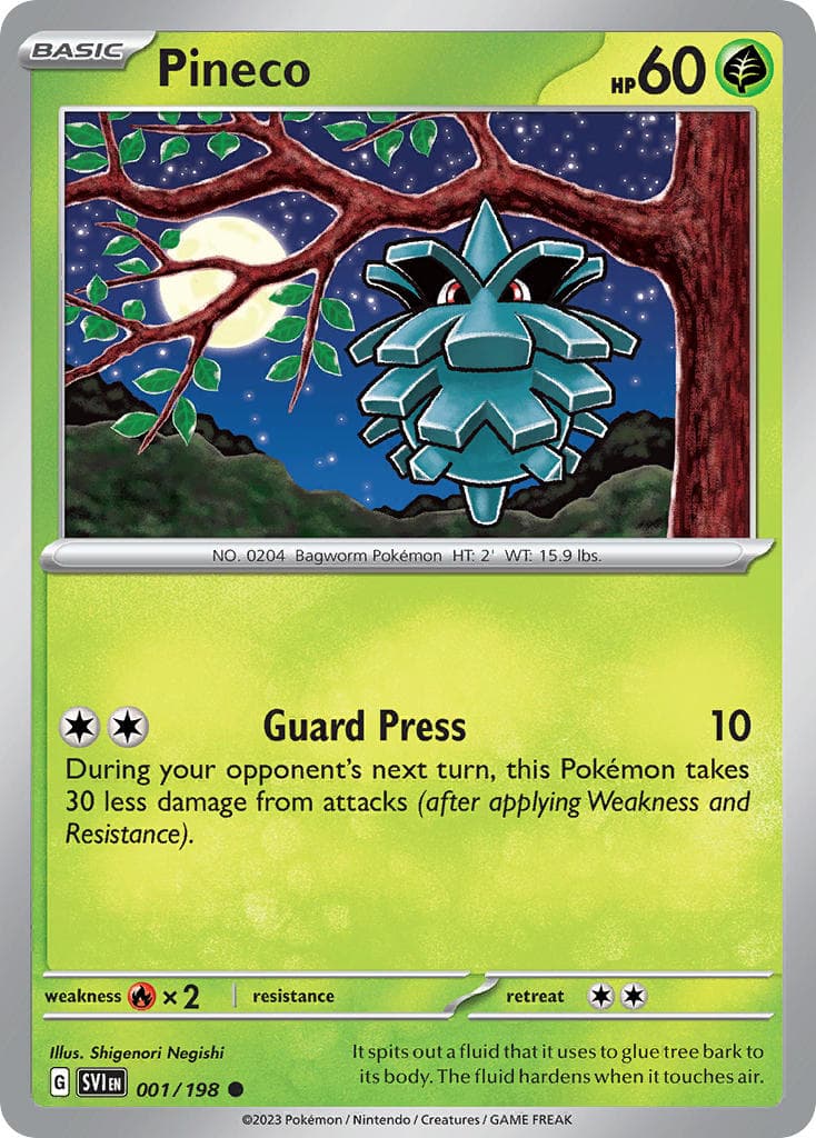 Pineco (SVI #001) Pokemon Card