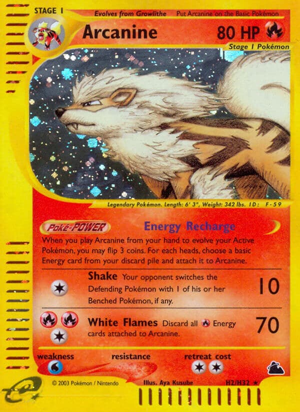 Arcanine (#H2) Pokemon Card