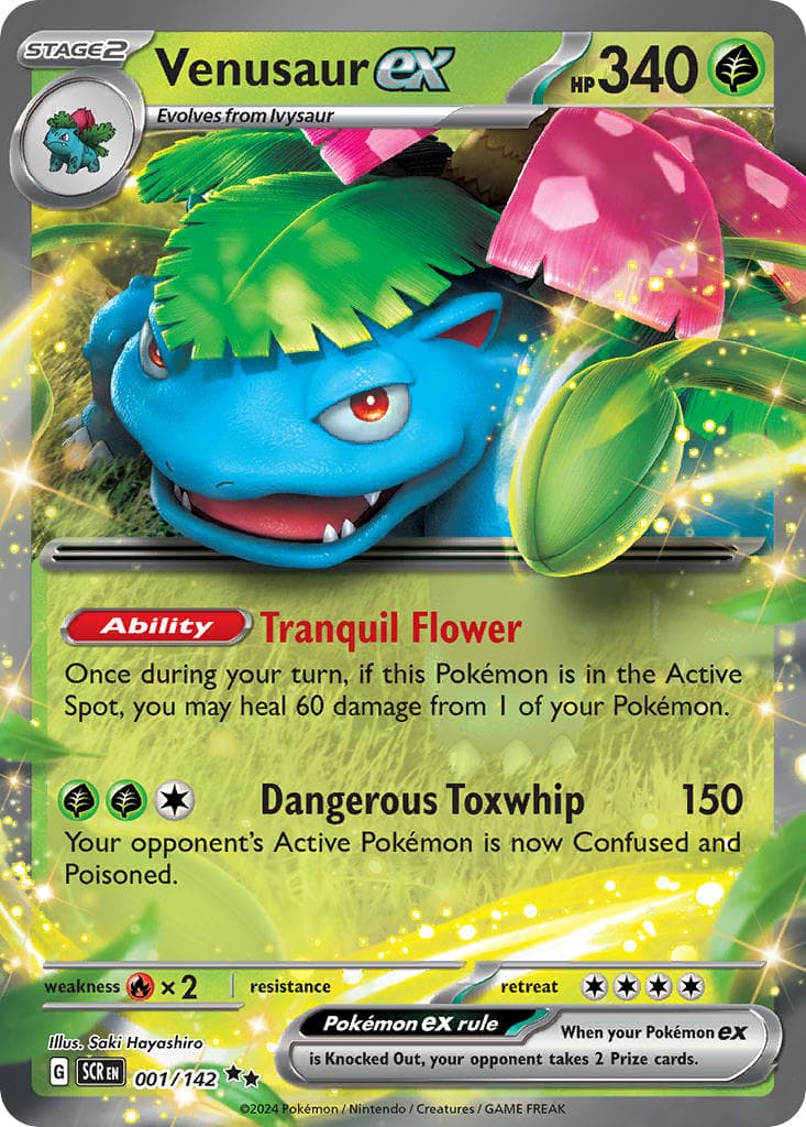 Venusaur ex (SCR #001) Pokemon Card