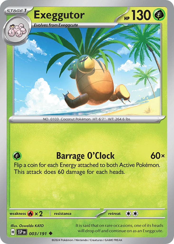 Exeggutor (SSP #003) Pokemon Card