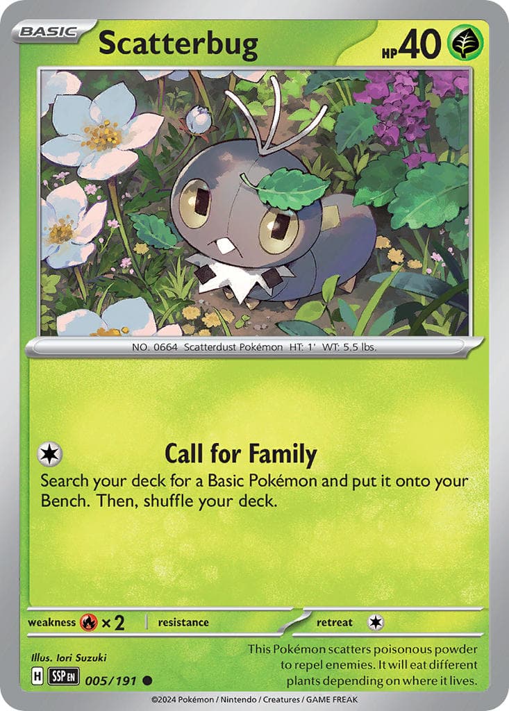 Scatterbug (SSP #005) Pokemon Card
