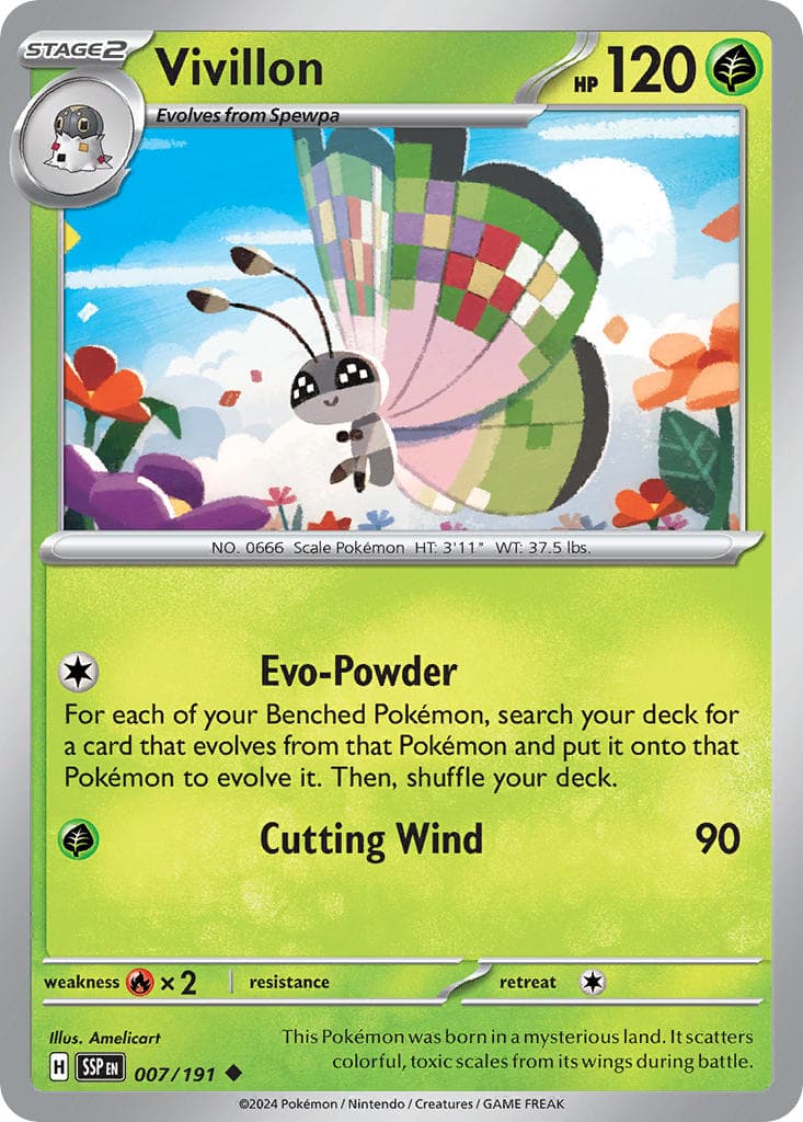 Vivillon (SSP #007) Pokemon Card