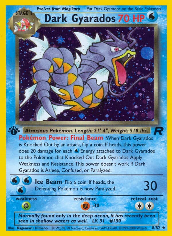Dark Gyarados Pokemon Card