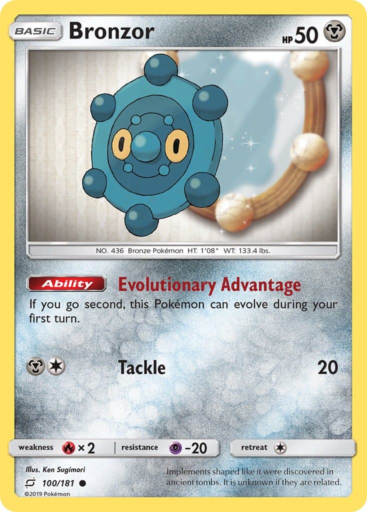 Bronzor (TEU #100) Pokemon Card