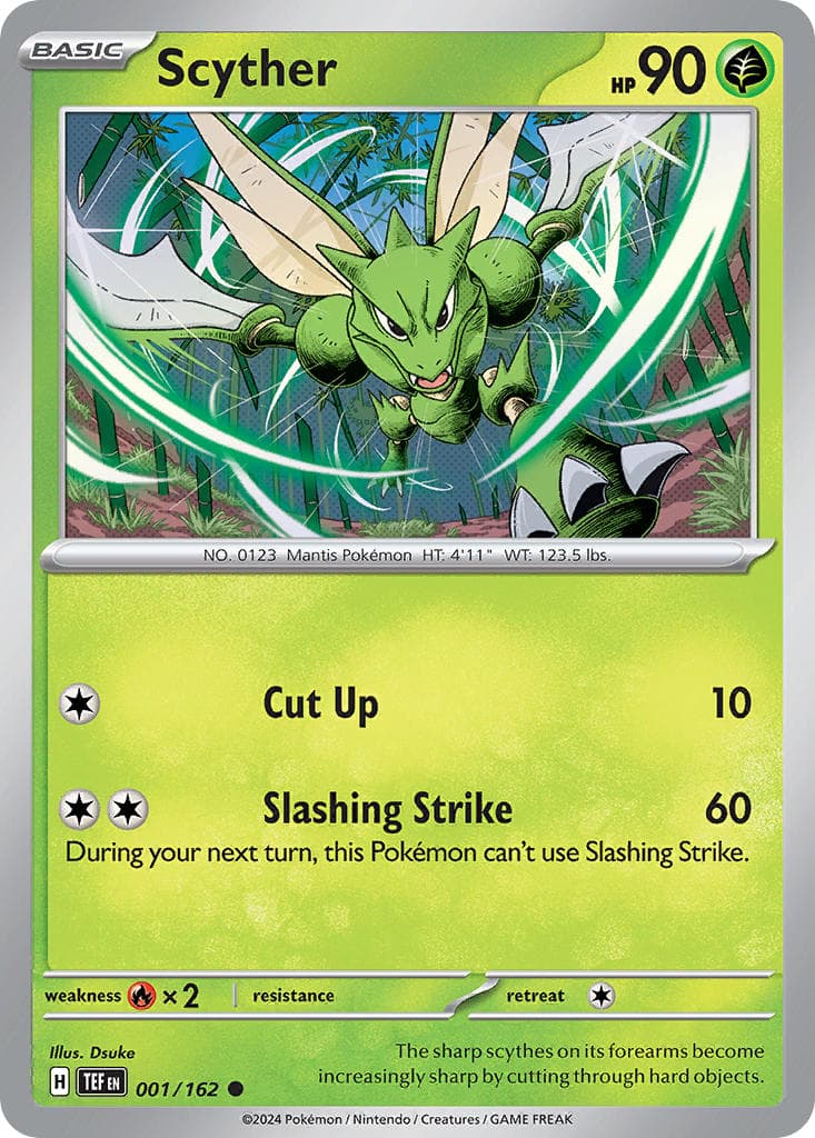Scyther (TEF #001) Pokemon Card
