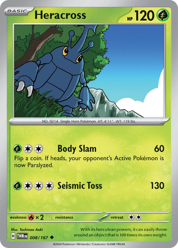 Heracross (TWM #008) Pokemon Card