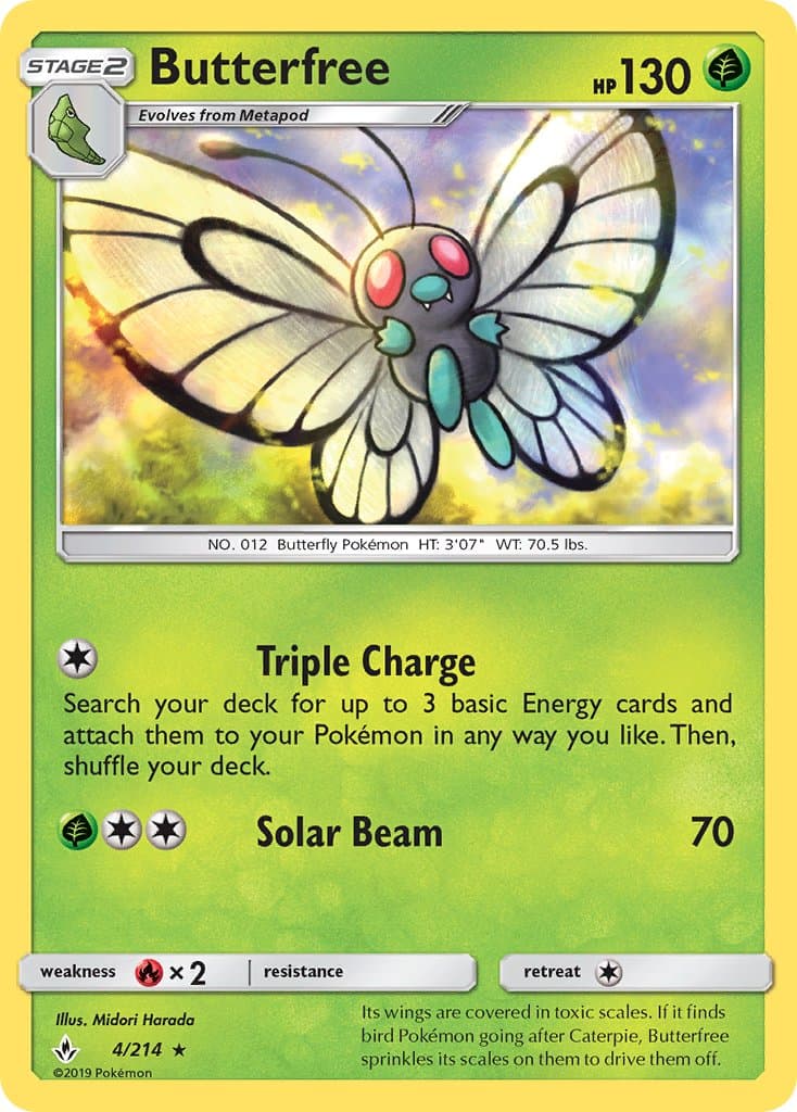 Butterfree (UNB #004) Pokemon Card