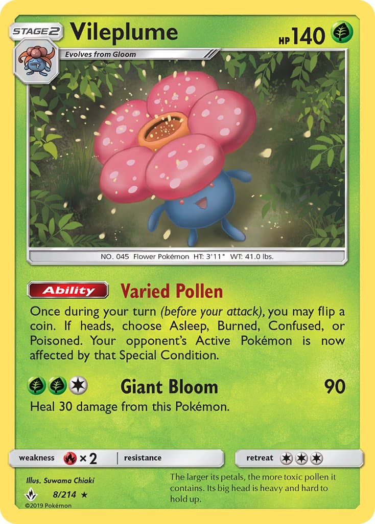 Vileplume (UNB #008) Pokemon Card